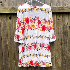 Light blue floral Old Navy long sleeve dress. Sz L